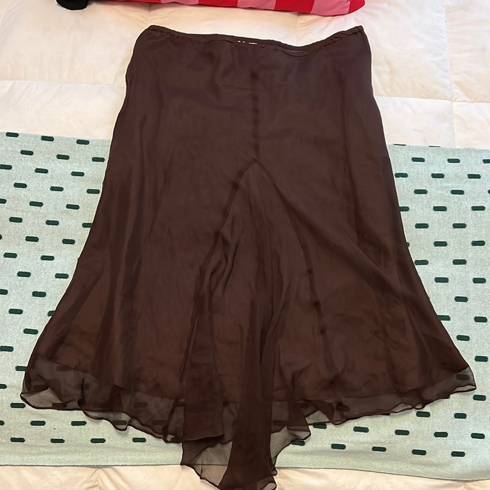 100% Silk Midi Skirt